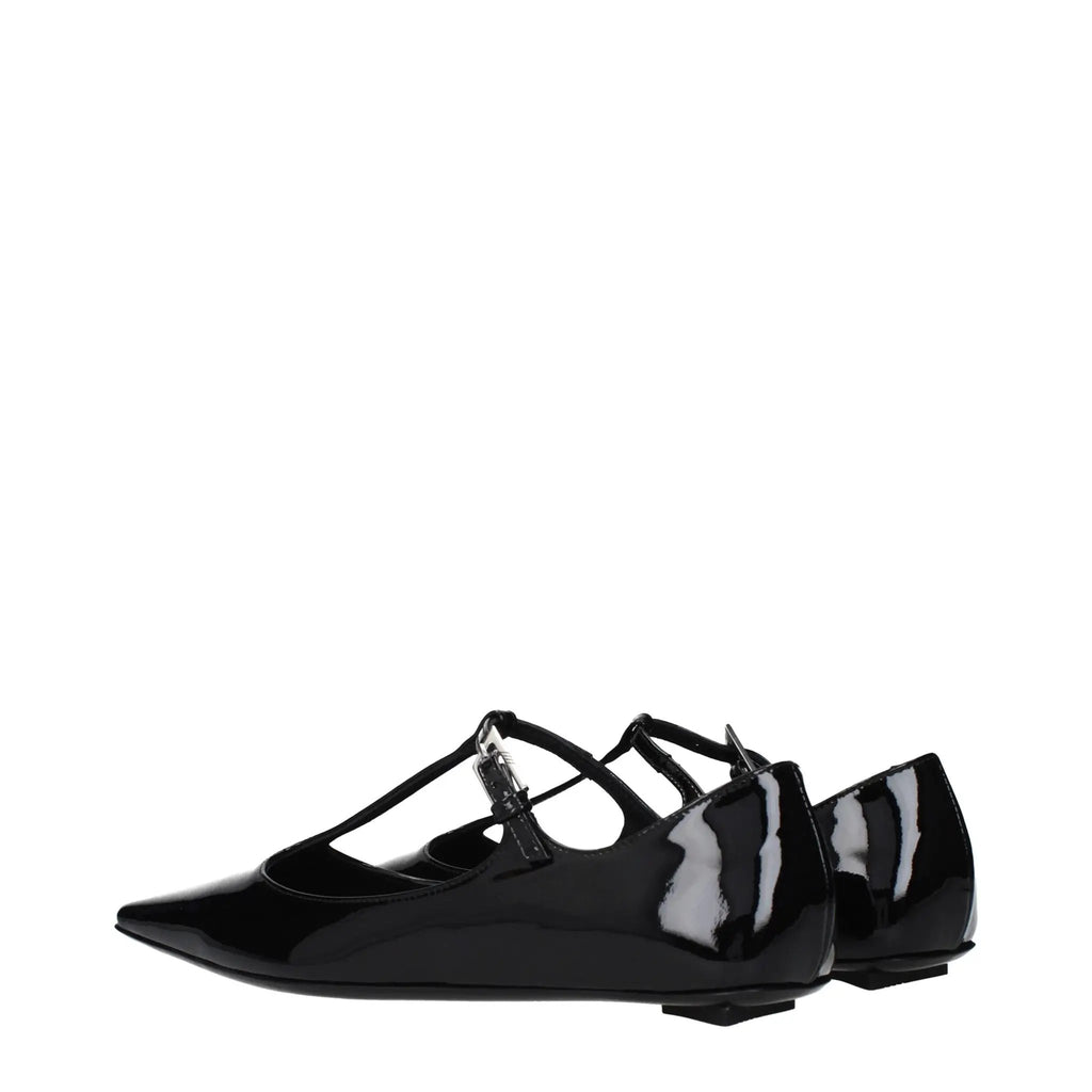 Les ballerines en cuir noir Attico