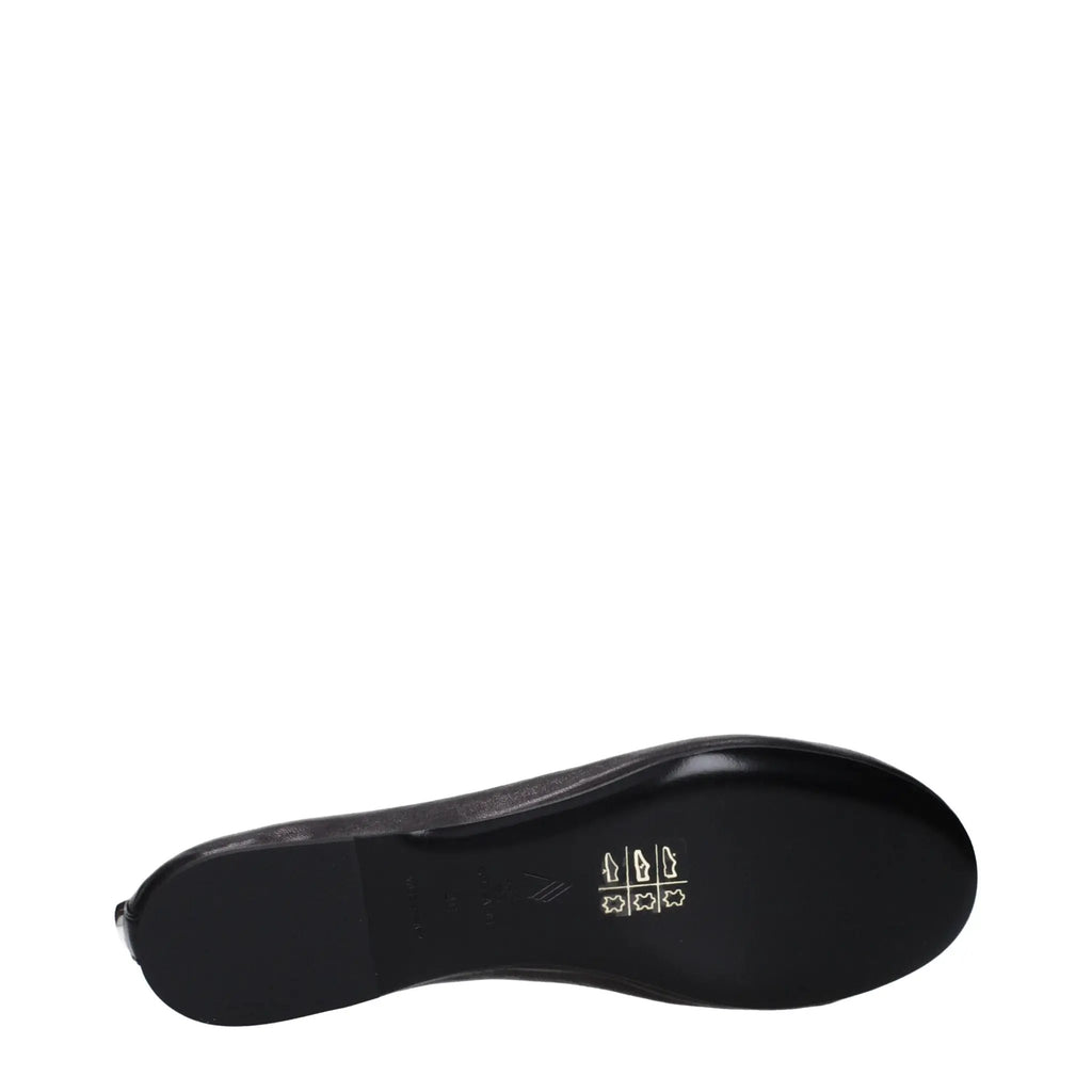 Les ballerines en cuir noir Attico