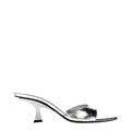 The Attico Gray Leather Flat Sandals