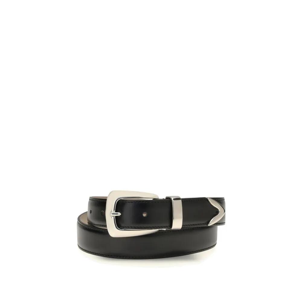 Ceinture Khaite Bos Taurus Regular en cuir de veau noir