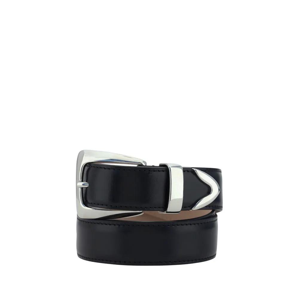 Ceinture Khaite Bos Taurus Regular en cuir de veau noir