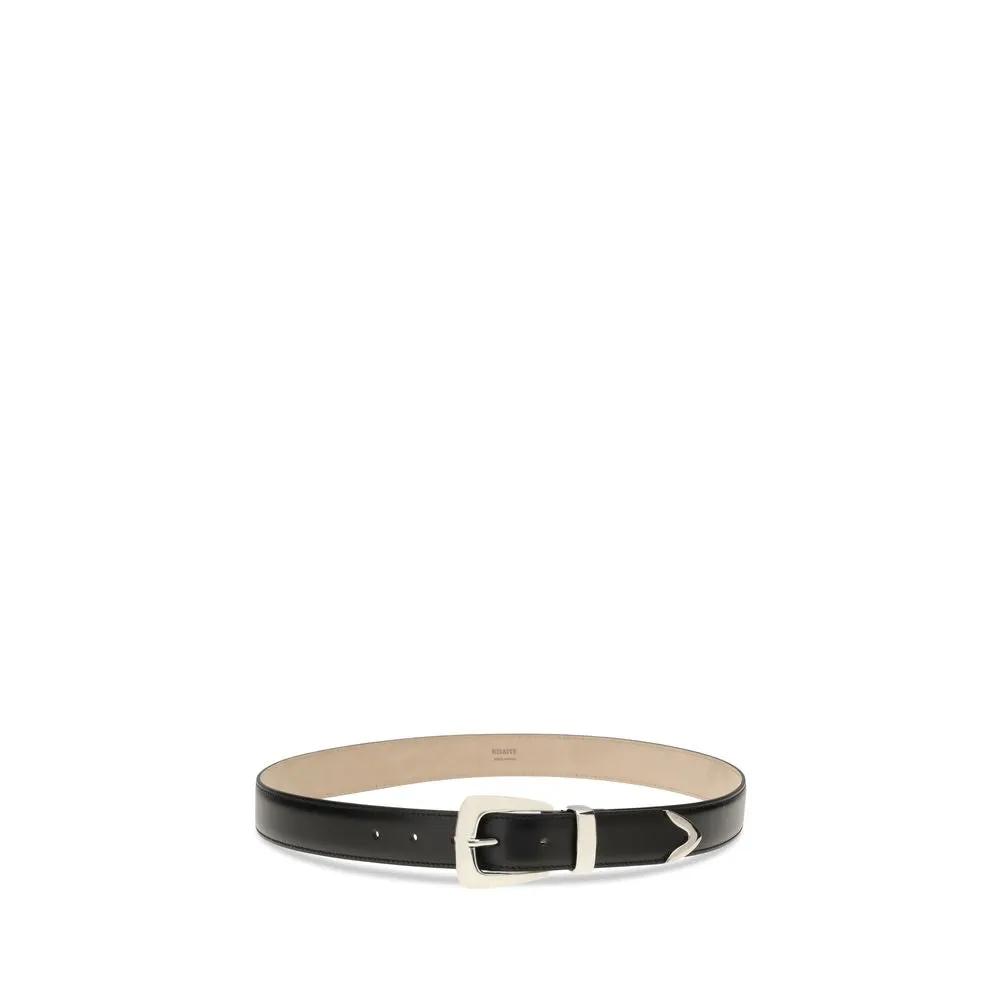 Ceinture Khaite Bos Taurus Regular en cuir de veau noir
