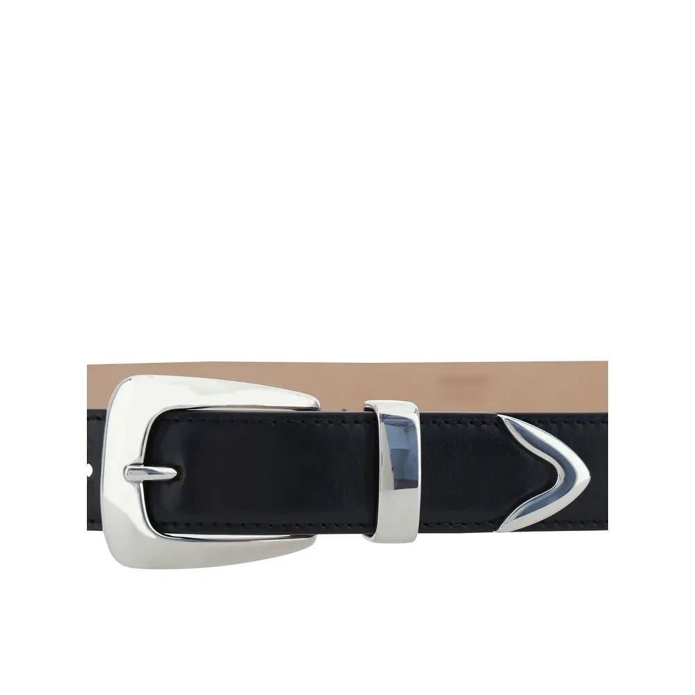 Ceinture Khaite Bos Taurus Regular en cuir de veau noir