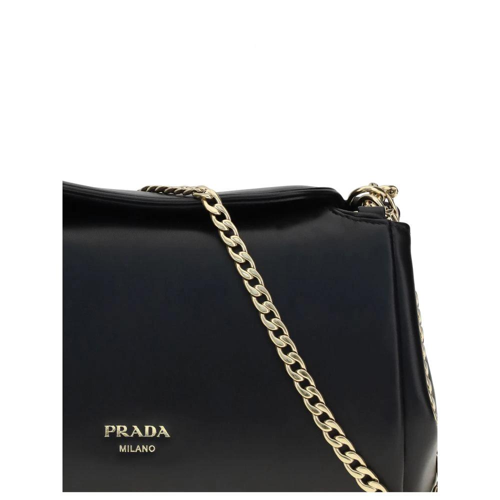 Prada Black Calf Leather Bos Taurus Shoulder Bag by Prada