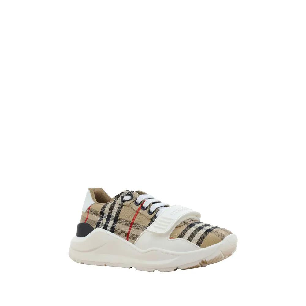 Burberry Beige Cotton Athletic Sneakers