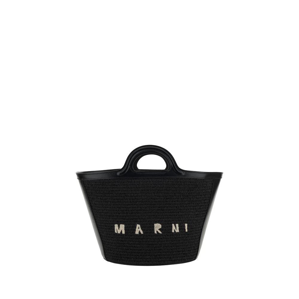Marni Black Cotton Shoulder Bag by Marni