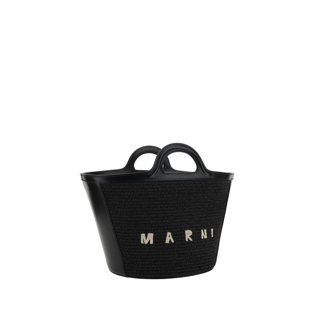 Marni Black Cotton Shoulder Bag by Marni