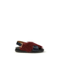 Sandales plates Marni Bos Taurus en cuir de veau multicolore
