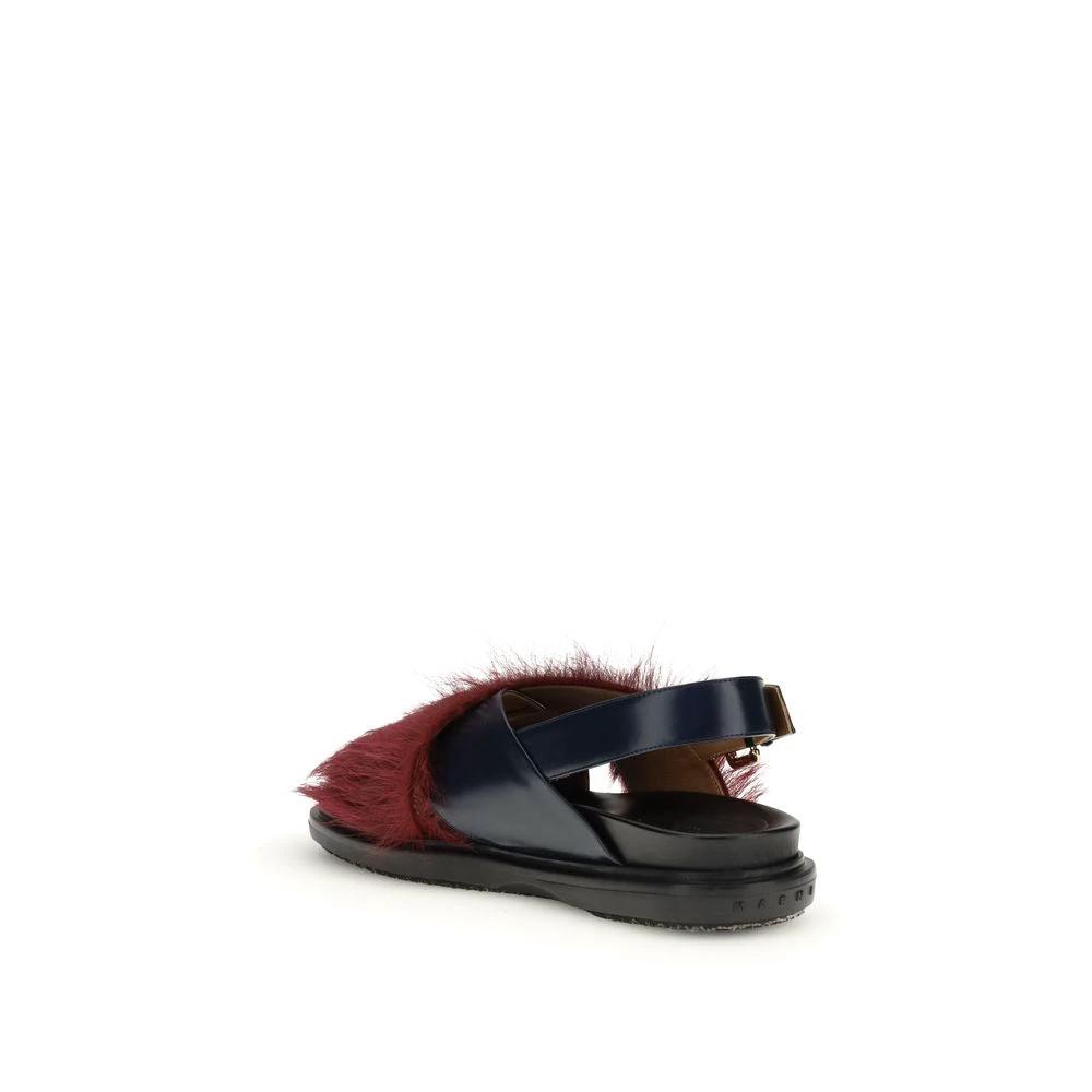 Marni Multicolor Calf Leather Bos Taurus Flat Sandals by Marni