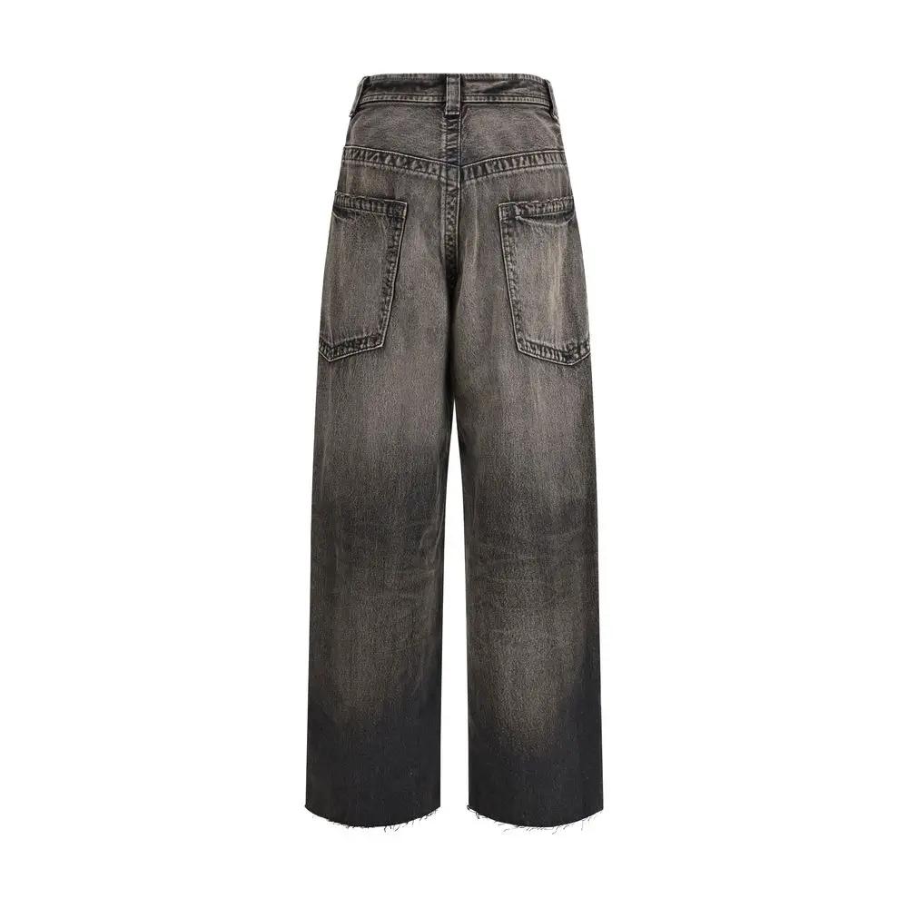 Maison Mihara Yasuhiro Jean en denim de coton noir