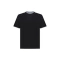 Brunello Cucinelli Black Cotton T-Shirt