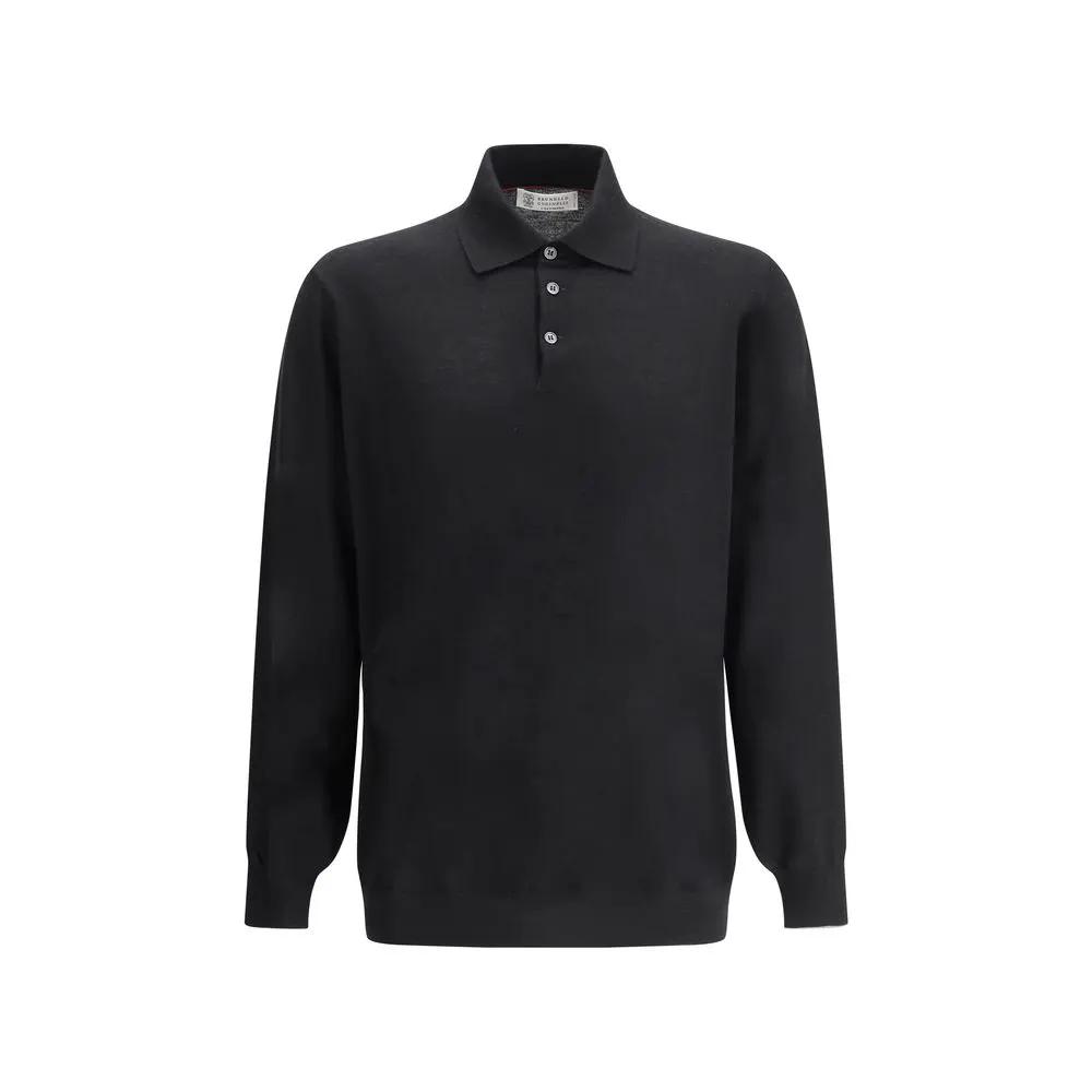 Chemise habillée en cachemire noir Brunello Cucinelli