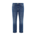 Brunello Cucinelli Blue Cotton Straight-Leg Jeans