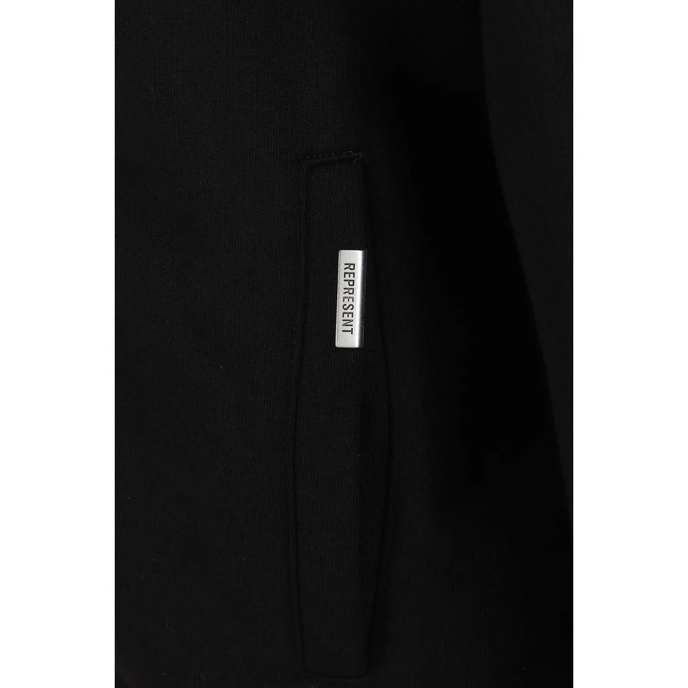 Sweat-shirt en coton noir Représente