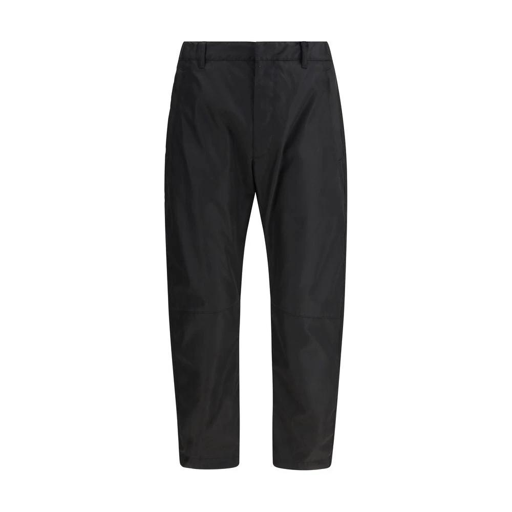 Prada Black Recycled Polyamide Casual Pants