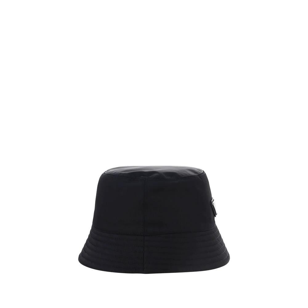Prada Black Polyamide Bucket Hat by Prada