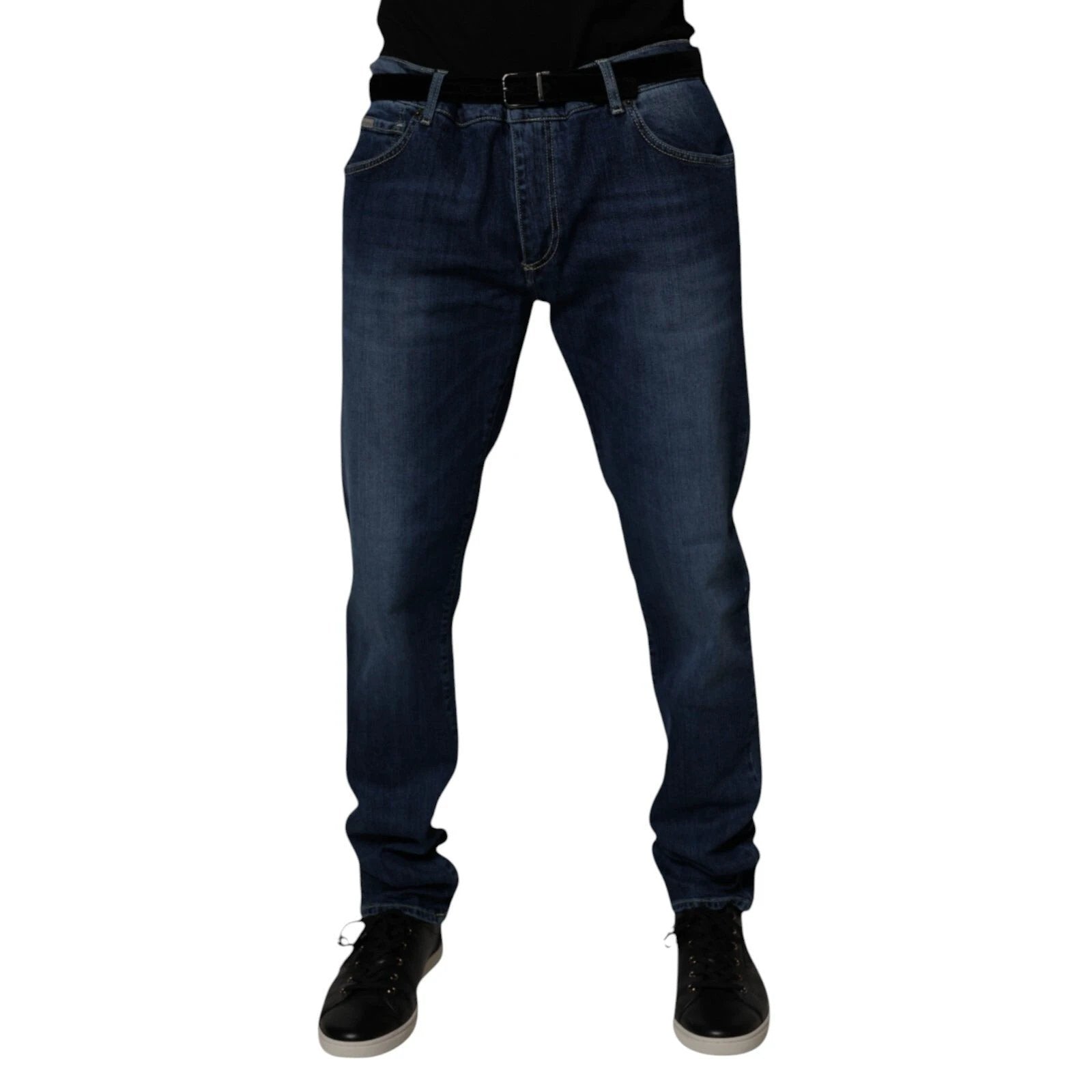 Dolce & Gabbana Blue Washed Cotton Stretch SkinnyDenim Jeans by Dolce & Gabbana
