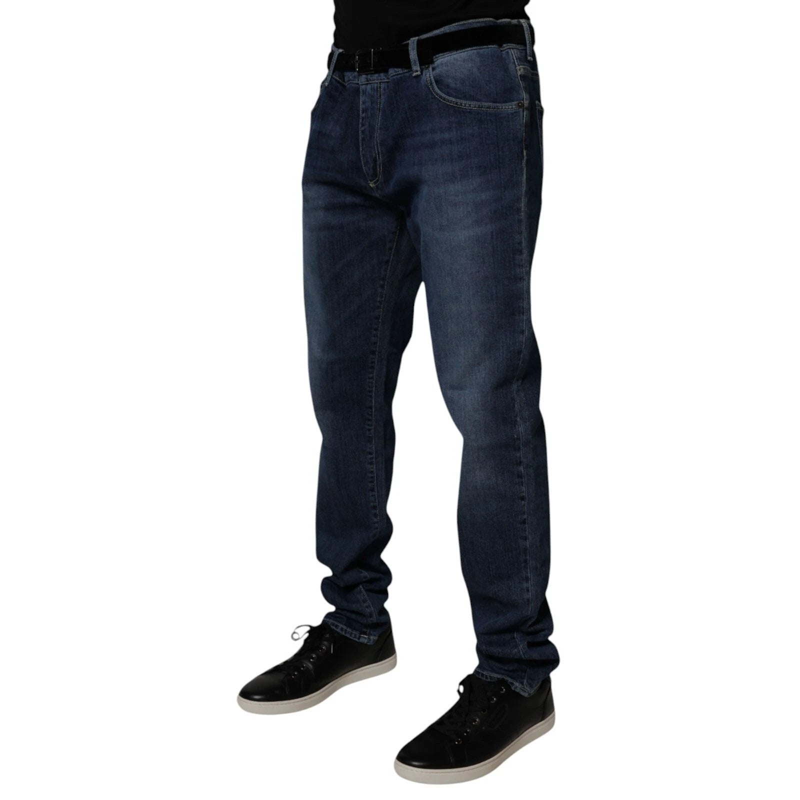 Dolce & Gabbana Blue Washed Cotton Stretch SkinnyDenim Jeans by Dolce & Gabbana