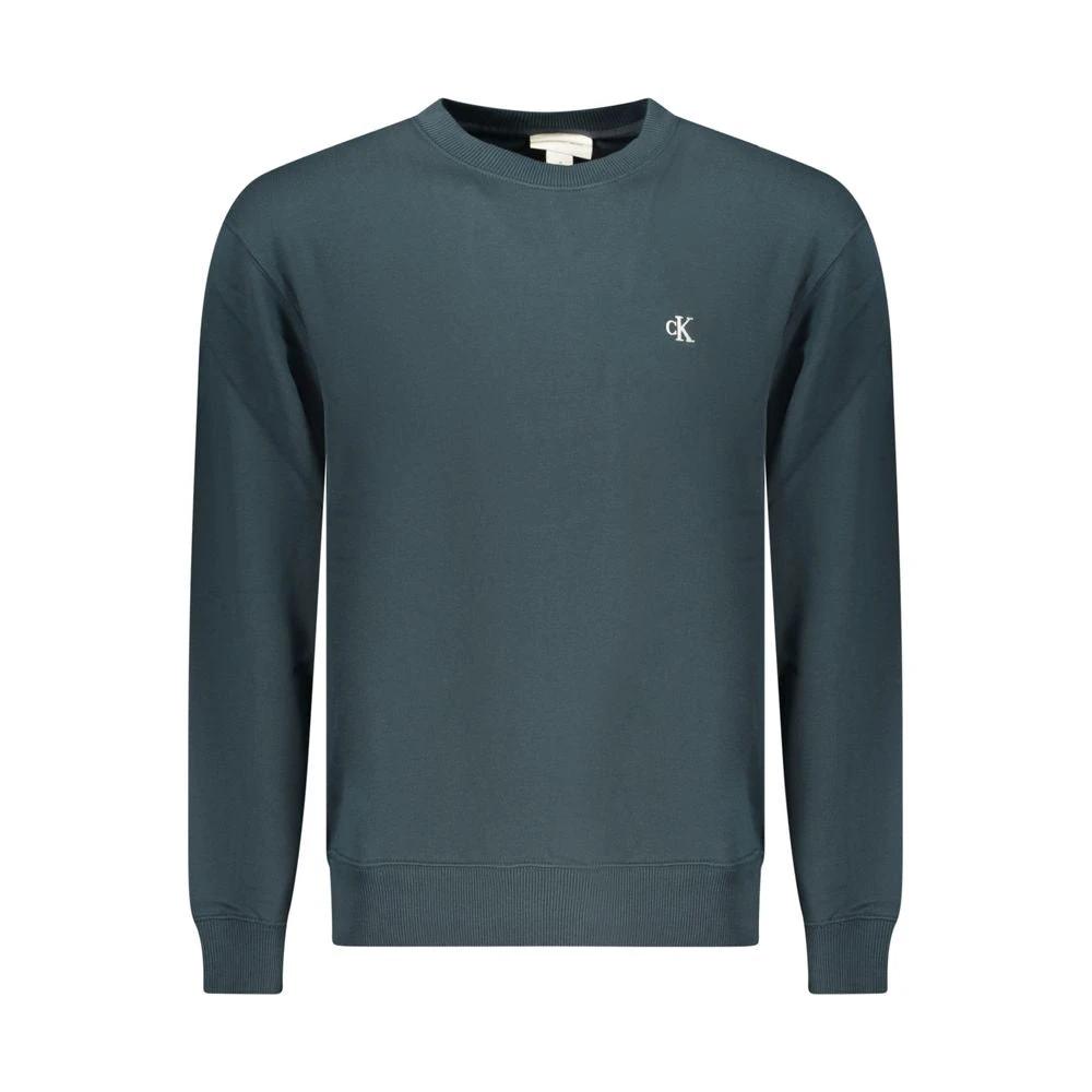Calvin Klein Blue Cotton Men Sweatshirt