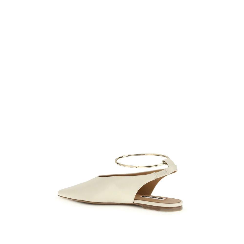 Ballerines Jil Sander en cuir de chèvre beige