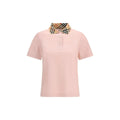 Women’s Multicolor Cotton Polo Shirt – Burberry Check Detail Equestrian Knight SS26