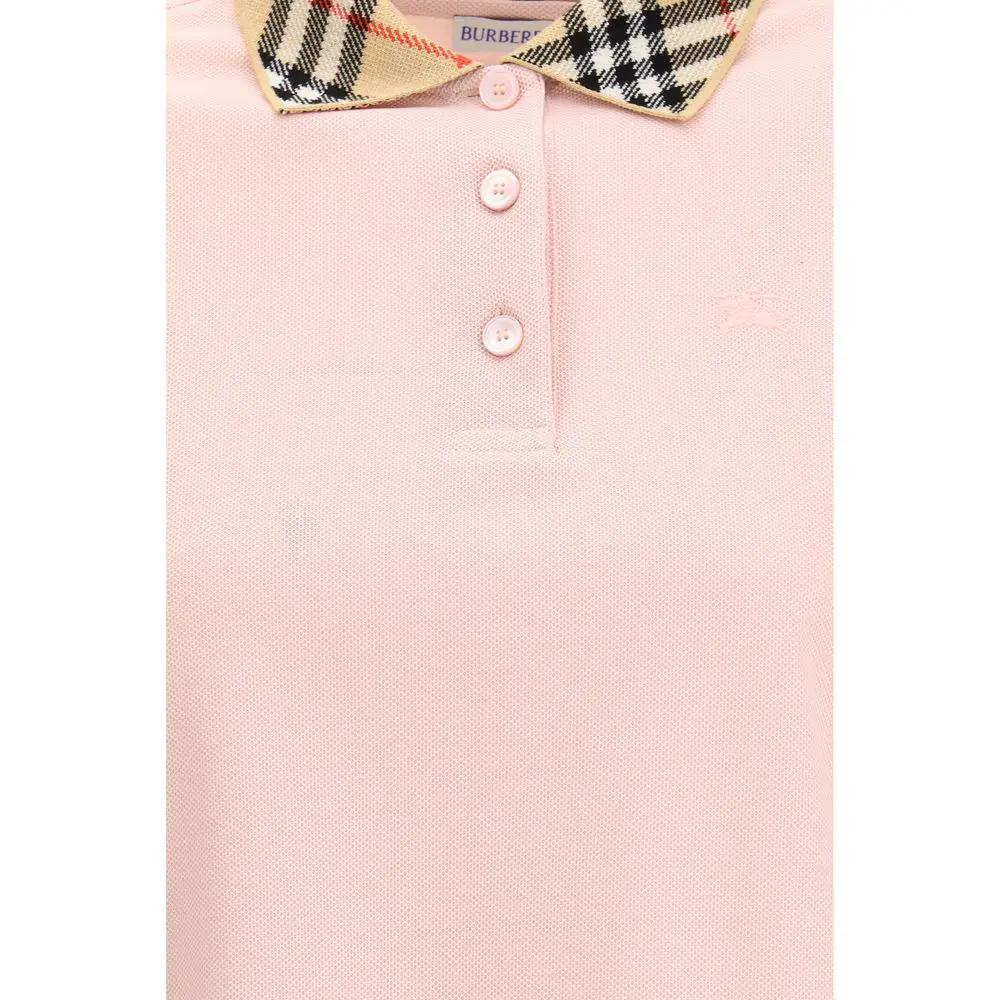 Women’s Multicolor Cotton Polo Shirt – Burberry Check Detail Equestrian Knight SS26