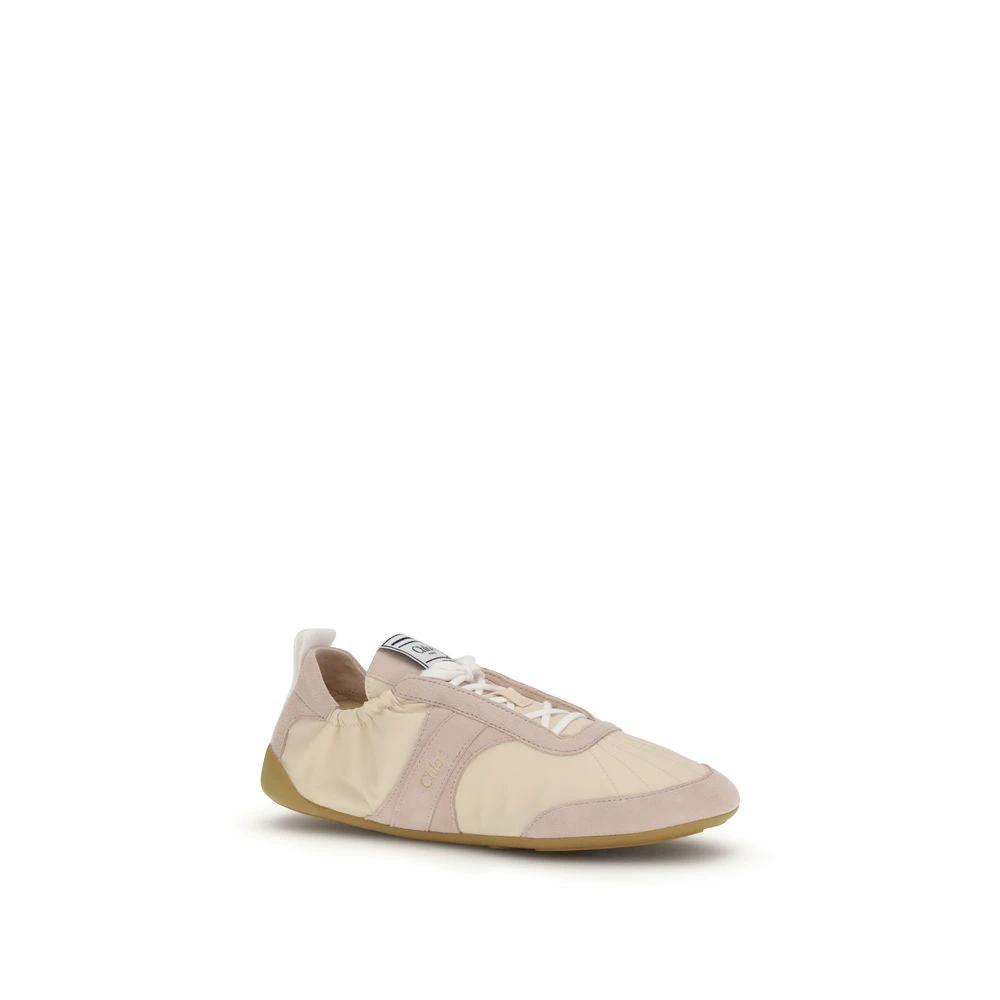 Chloé Beige Nylon Athletic Sneakers by Chloé