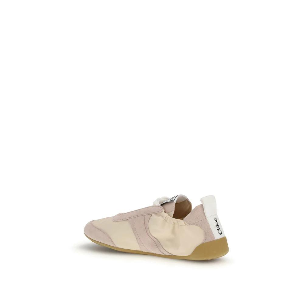 Chloé Beige Nylon Athletic Sneakers by Chloé