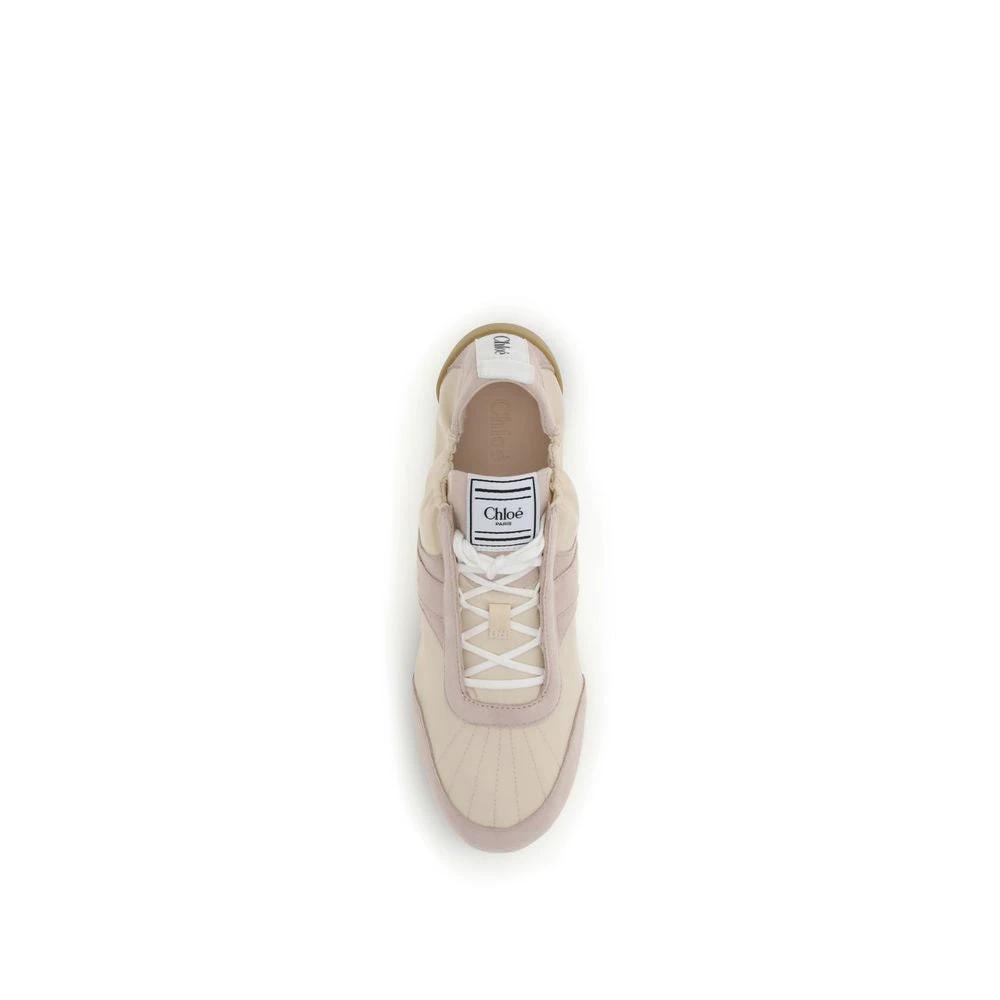 Chloé Beige Nylon Athletic Sneakers by Chloé