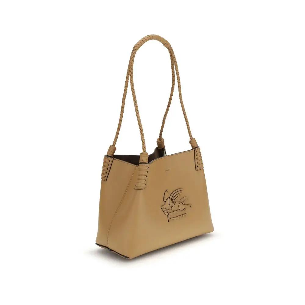 Sac bandoulière Etro Bos Taurus en cuir de veau beige