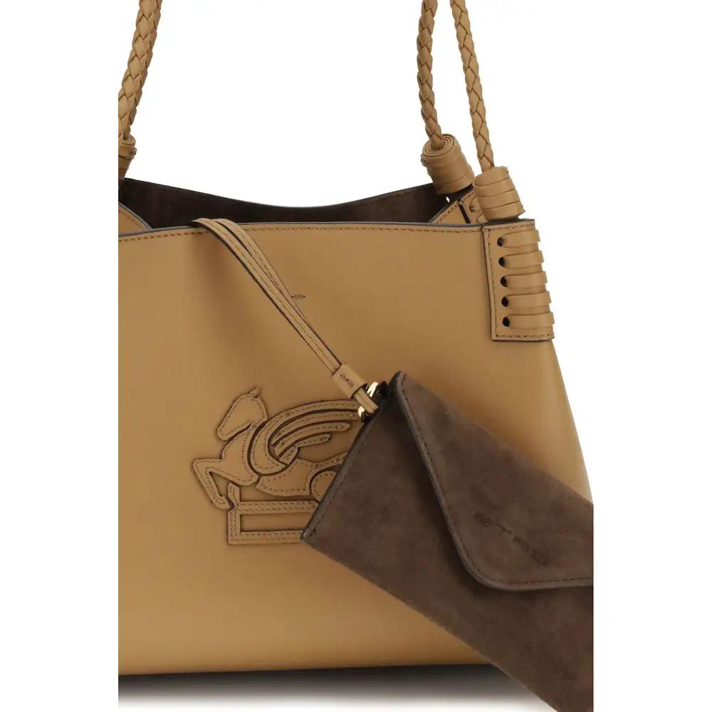 Sac bandoulière Etro Bos Taurus en cuir de veau beige