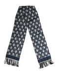 Dolce & Gabbana Navy Blue Silk Neck Wrap Shawl Men Scarf by Dolce & Gabbana