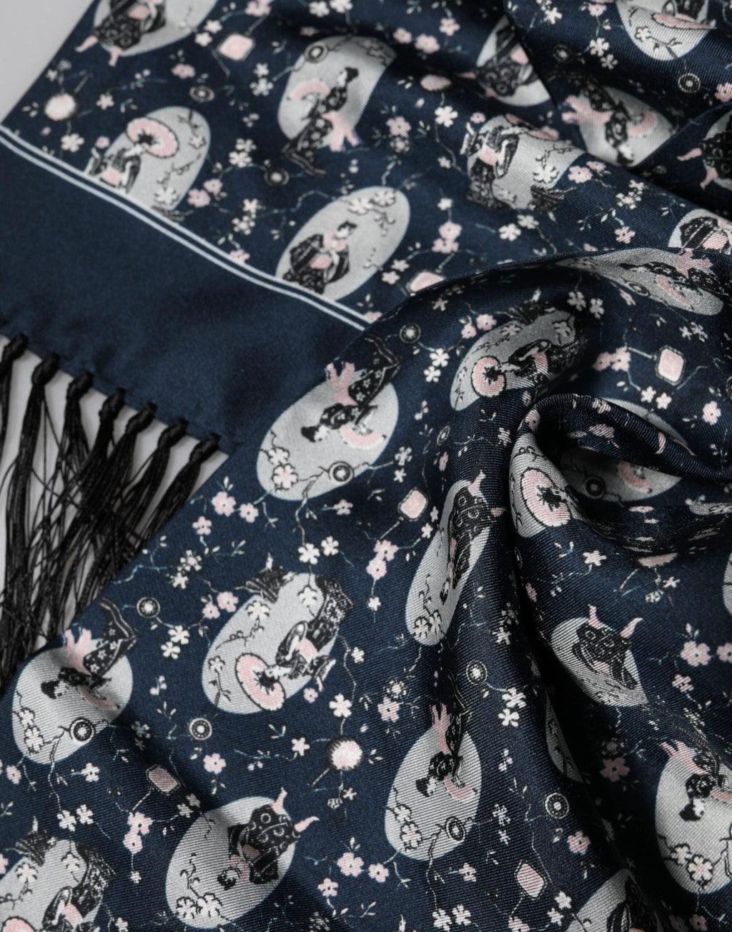 Dolce & Gabbana Navy Blue Silk Neck Wrap Shawl Men Scarf by Dolce & Gabbana