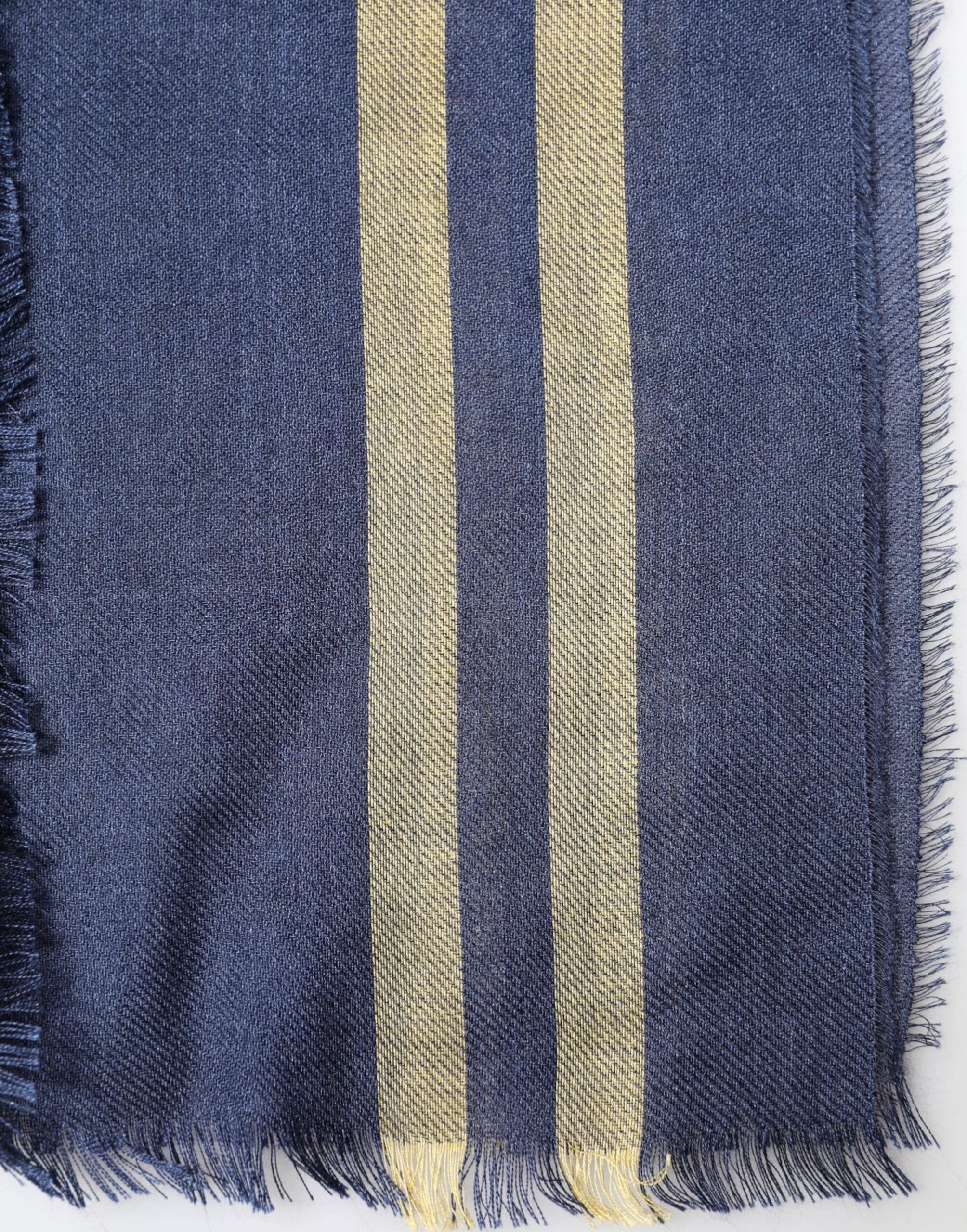 Dolce & Gabbana Blue Cashmere Neck Wrap Shawl Fringes Scarf by Dolce & Gabbana