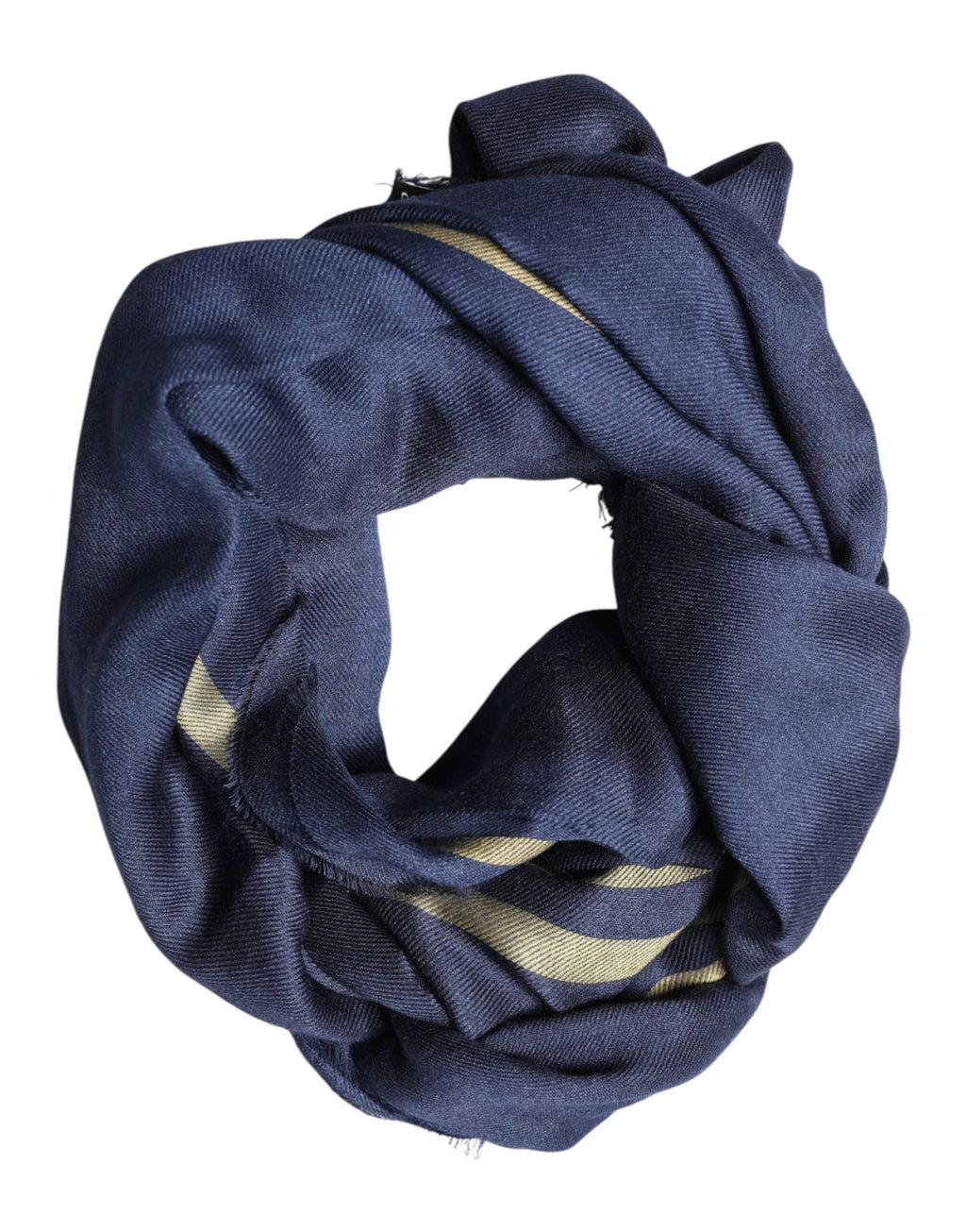 Dolce & Gabbana Blue Cashmere Neck Wrap Shawl Fringes Scarf by Dolce & Gabbana