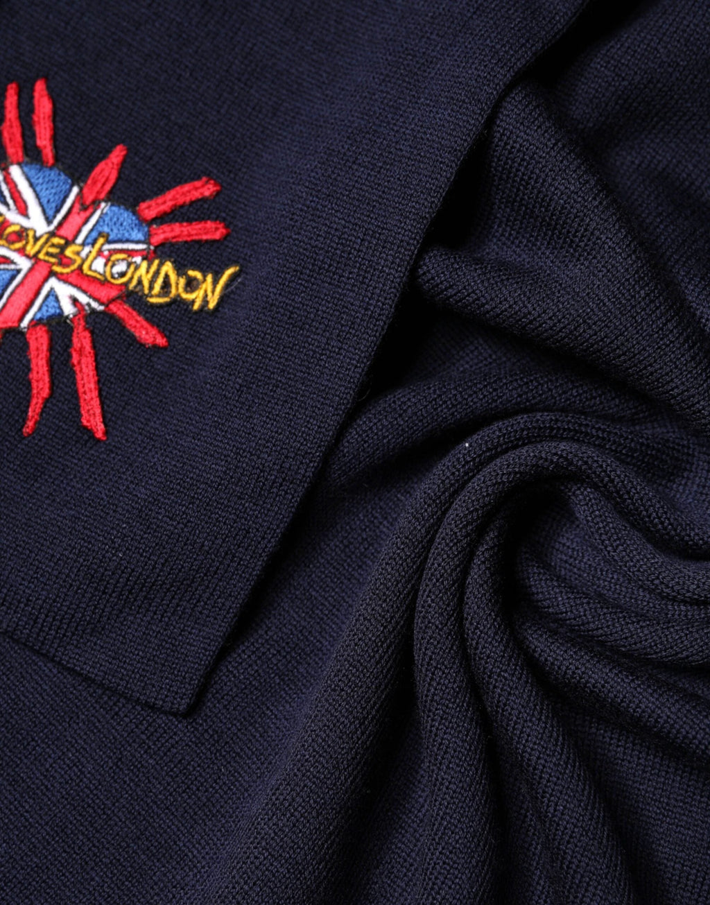 Dolce & Gabbana Blue Wool DG Loves London Neck Wrap Scarf by Dolce & Gabbana