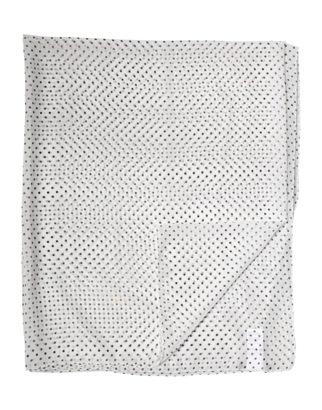 Dolce & Gabbana White Polka Dot Polyester Shawl Scarf by Dolce & Gabbana