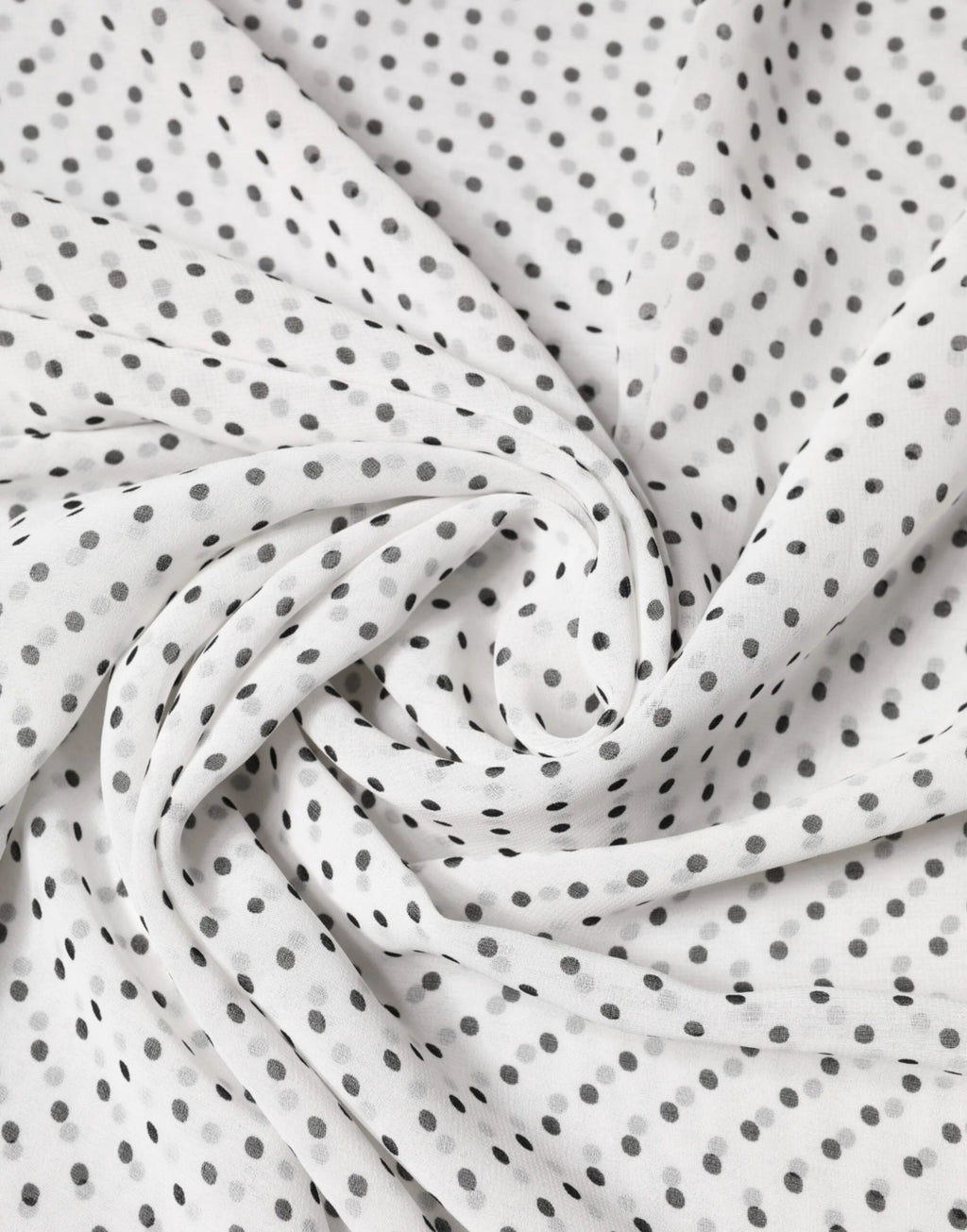 Dolce & Gabbana White Polka Dot Polyester Shawl Scarf by Dolce & Gabbana