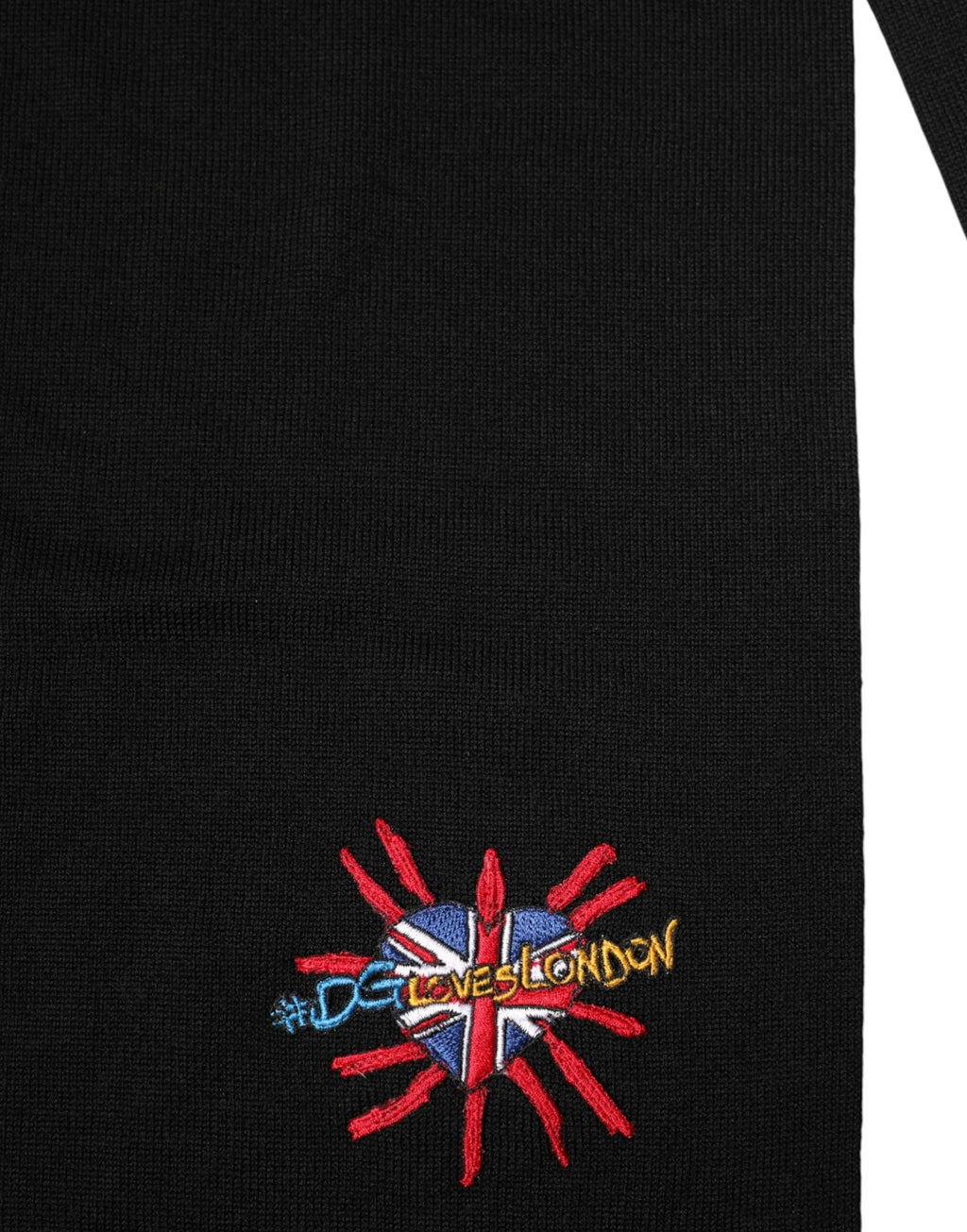 Dolce & Gabbana Blue Wool DG Loves London Neck Wrap Scarf by Dolce & Gabbana