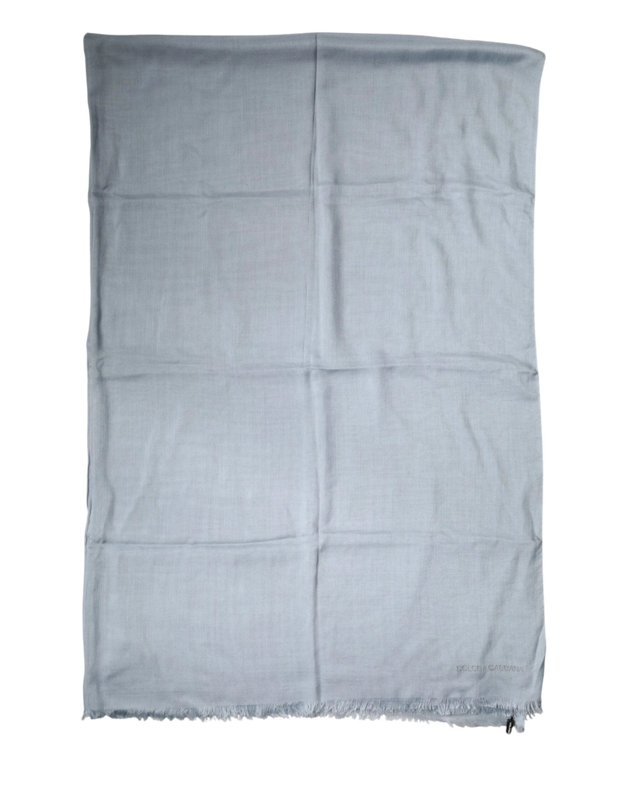 Dolce & Gabbana Light Blue Cashmere Knitted Shawl by Dolce & Gabbana