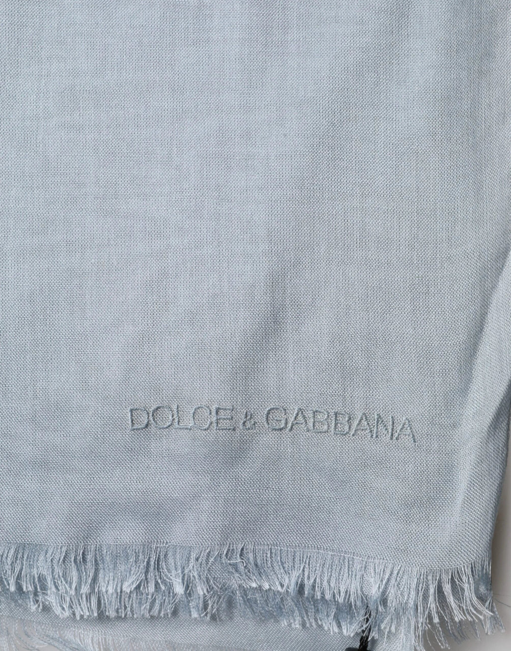 Dolce & Gabbana Light Blue Cashmere Knitted Shawl by Dolce & Gabbana