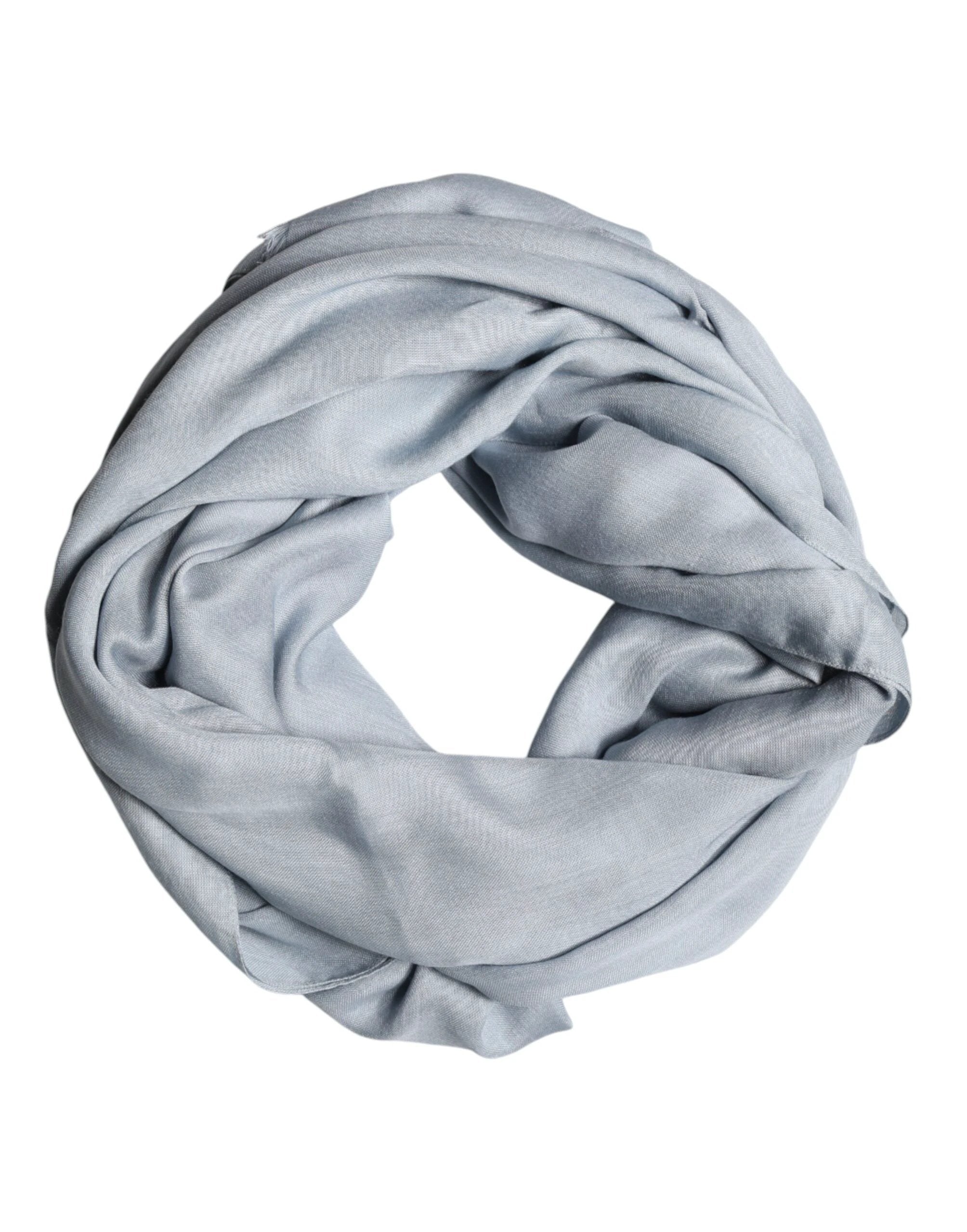 Dolce & Gabbana Light Blue Cashmere Knitted Shawl by Dolce & Gabbana