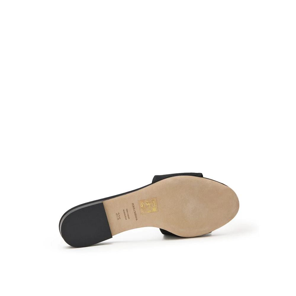 Dolce & Gabbana Black Polyester Slippers by Dolce & Gabbana