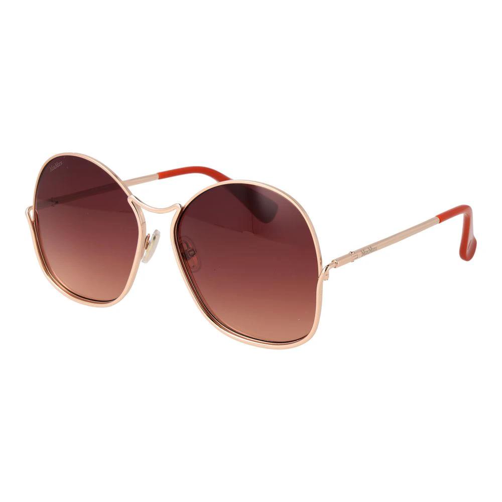 Max Mara Rose Gold Metal Sunglasses by Max Mara