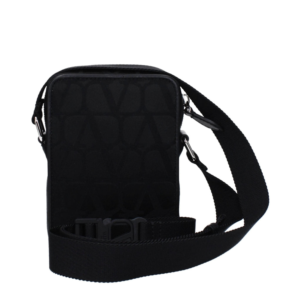 Sac bandoulière en tissu noir Valentino Garavani