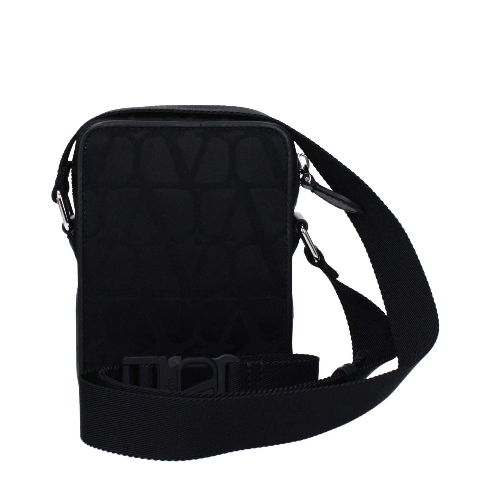 Sac bandoulière en tissu noir Valentino Garavani