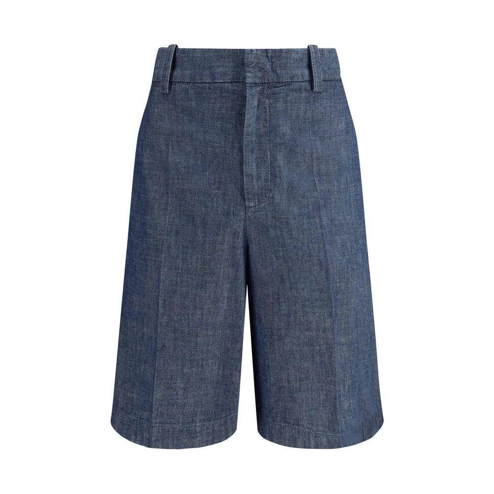 Jil Sander Blue Cotton Bermuda Shorts by Jil Sander