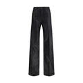 Pantalon décontracté en coton noir L'Agence
