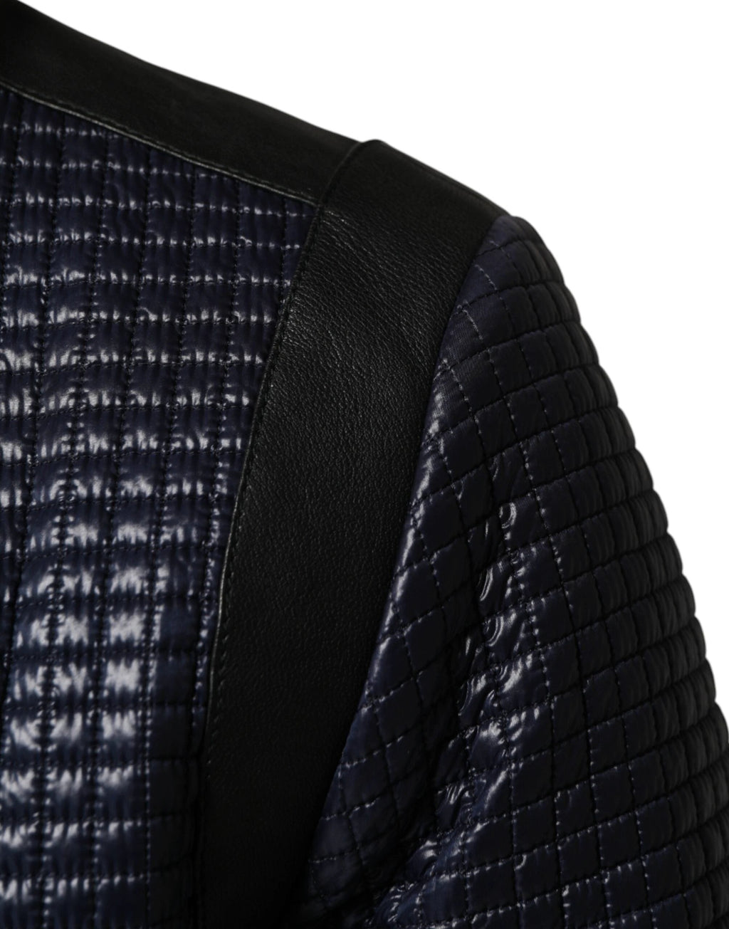 Dolce & Gabbana Blue Nylon Full Zip Bomber Men Jacket by Dolce & Gabbana