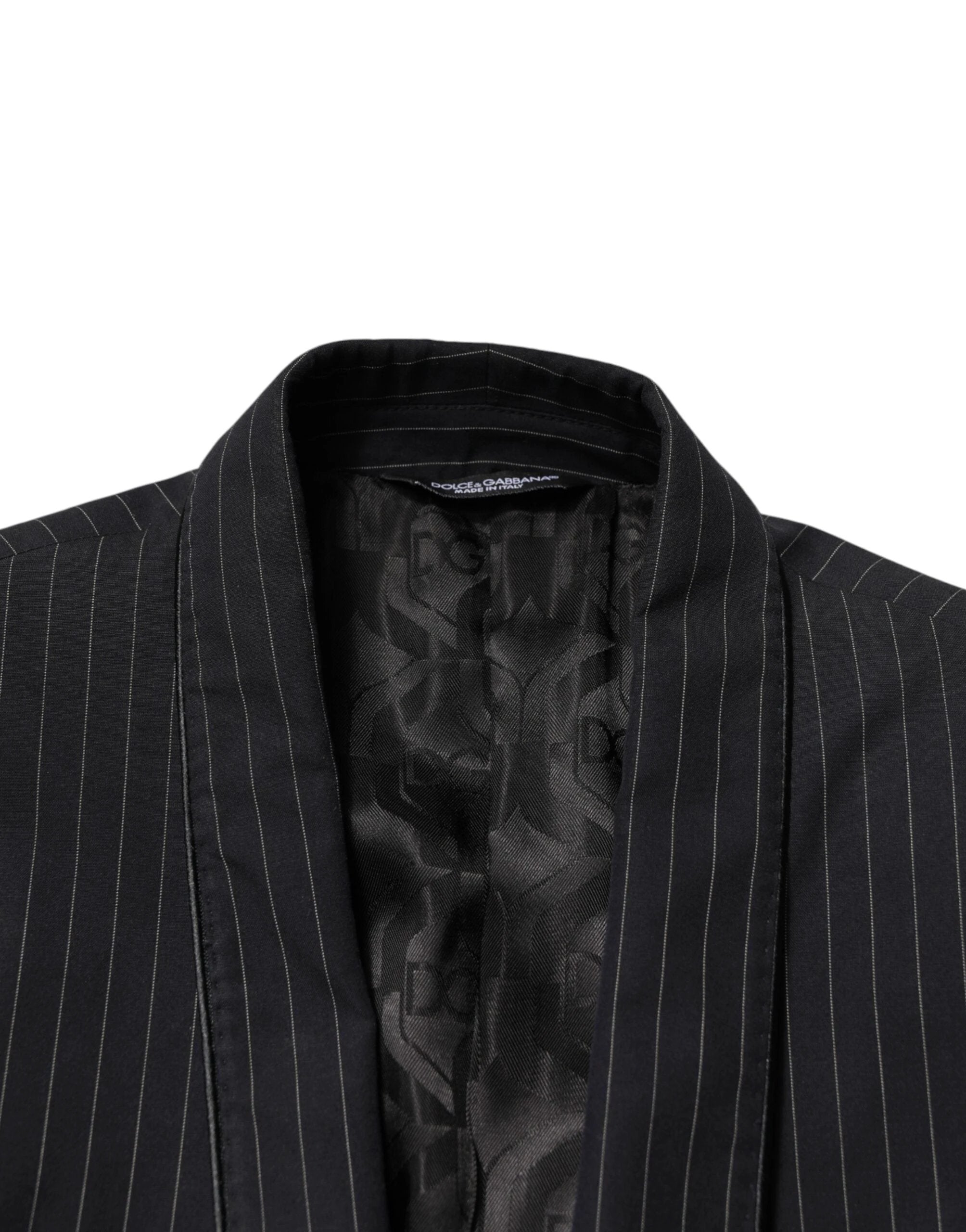Dolce & Gabbana Black Stripes 1 Button Suit Jacket Blazer by Dolce & Gabbana